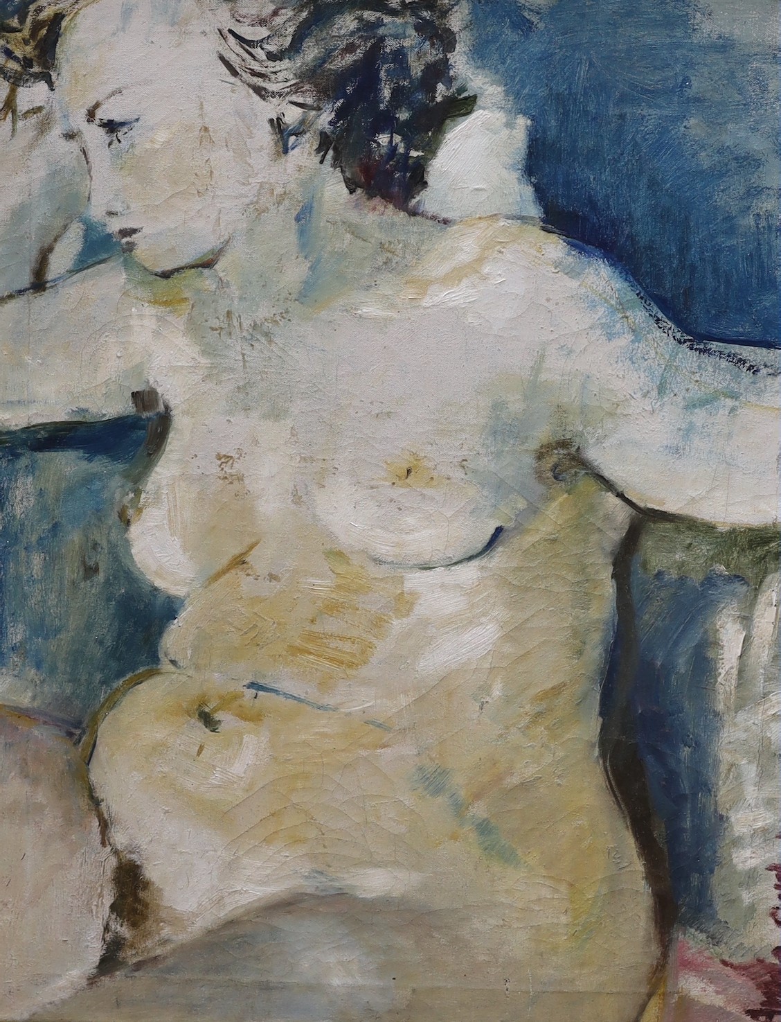 Anna Garlah, oil on canvas, Female Nude, signed, 62 x 50cm